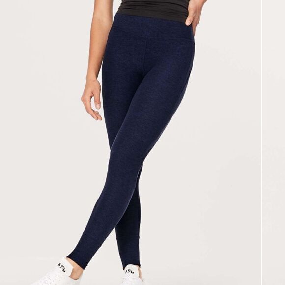 LULULEMON Rush Hour Tight Heathered Hero Blue Women’s Size 6 - Picture 2 of 10